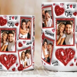 Love Story Collage Mug – Custom 10-Photo Gift for Weddings & Anniversaries